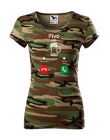 Vtipné dámské tričko pro milovnice piva - Pivo volá...