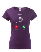 Vtipné dámské tričko pro milovnice piva - Pivo volá...