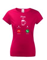 Vtipné dámské tričko pro milovnice piva - Pivo volá...