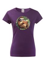 Vtipné dámské tričko s potiskem Lenochoda a knihy