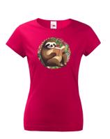 Vtipné dámské tričko s potiskem Lenochoda a knihy