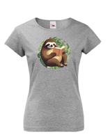 Vtipné dámské tričko s potiskem Lenochoda a knihy