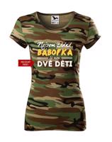 Vtipné dámské tričko s potiskem Nejsem žádná bábofka já mám dvě děti