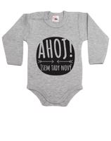 Vtipné dětské body  s potiskem Ahoj! Jsem tady nový