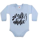 Vtipné dětské body  s potiskem Milkaholic