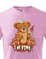 Vtipné dětské tričko s potiskem I am fine - vtipné dámské tričko