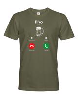 Vtipné pánské tričko pro milovníky piva - Pivo volá...