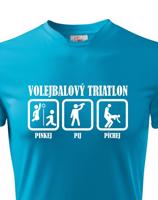 Vtipné pánské volejbalové tričko Volejbalový triatlon