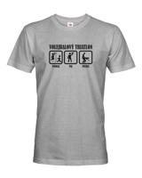 Vtipné pánské volejbalové tričko Volejbalový triatlon