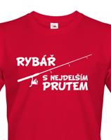 Vtipné rybářské triko Rybář s nejdelším prutem ti budou závidět