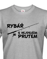 Vtipné rybářské triko Rybář s nejdelším prutem ti budou závidět