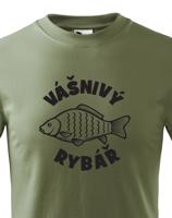 Vtipné tričko pro rybáře Vášnivý rybář - sleva 33 Kč na první objednávku