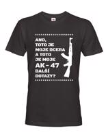 Vtipné tričko pro tatínky Toto je moje dcera a toto je moje AK-47