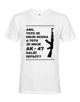Vtipné tričko pro tatínky Toto je moje dcera a toto je moje AK-47