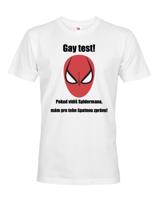 Vtipné tričko s potiskem Gay test