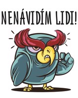 Vtipný hrnek s vtipným potiskem "Nenávidím lidi" - dárek na narozeniny