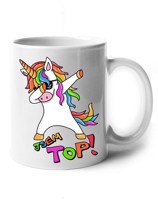 Vtipný keramický hrnek s jednorožcem - Jsem top! - dárek pro kamarádku