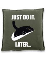 Vtipný polštář- Just do it later - vtipné polštáře s potiskem