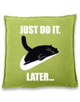 Vtipný polštář- Just do it later - vtipné polštáře s potiskem
