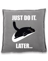 Vtipný polštář- Just do it later - vtipné polštáře s potiskem