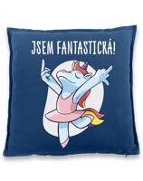Vtipný polštář s potiskem "Jsem fantastická!" - skvělý dárek pro kamarádku