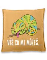 Vtipný polštářek Víš co mi můžeš - dárek na narozeniny nebo Vánoce