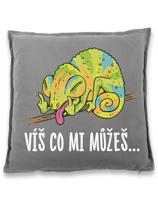 Vtipný polštářek Víš co mi můžeš - dárek na narozeniny nebo Vánoce