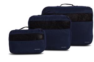 WORLDPACK set 3 organizérů do kufru 2/4/10L - modrá