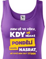 Žertovné tričko s nápisem Jsem už ve věku - vystřelte si z okolí